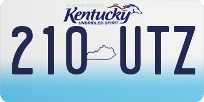 KY license plate 210UTZ