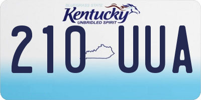 KY license plate 210UUA