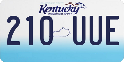 KY license plate 210UUE