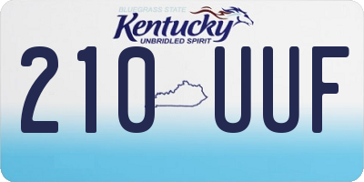 KY license plate 210UUF