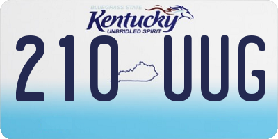 KY license plate 210UUG