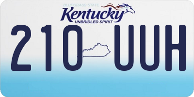 KY license plate 210UUH