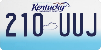 KY license plate 210UUJ