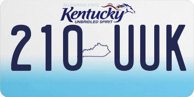 KY license plate 210UUK