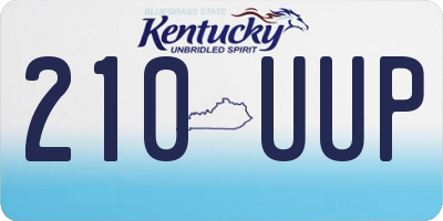 KY license plate 210UUP