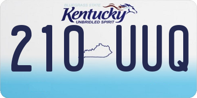 KY license plate 210UUQ