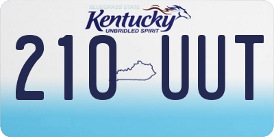 KY license plate 210UUT