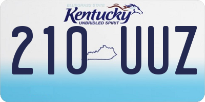 KY license plate 210UUZ