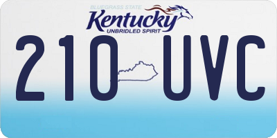 KY license plate 210UVC