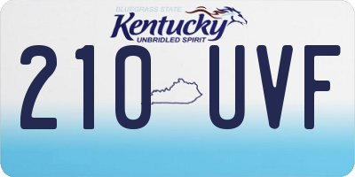 KY license plate 210UVF