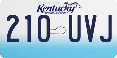 KY license plate 210UVJ