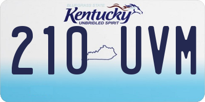 KY license plate 210UVM
