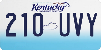 KY license plate 210UVY