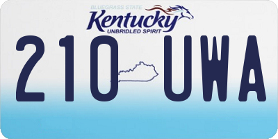 KY license plate 210UWA