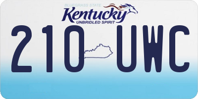 KY license plate 210UWC