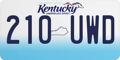 KY license plate 210UWD