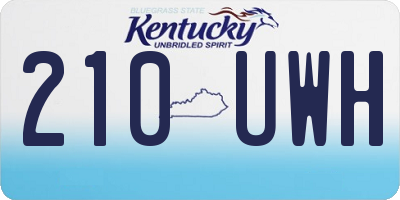KY license plate 210UWH