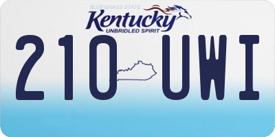 KY license plate 210UWI