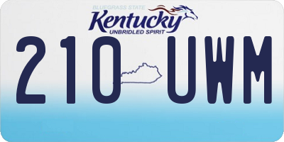 KY license plate 210UWM