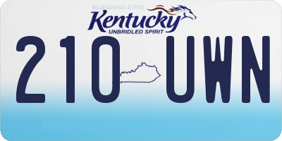 KY license plate 210UWN