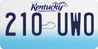 KY license plate 210UWO