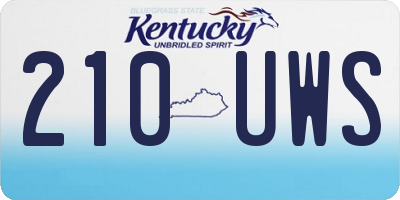 KY license plate 210UWS