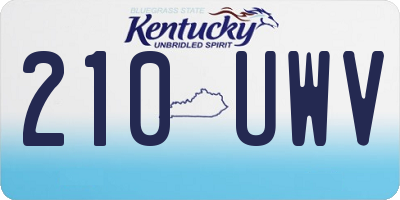 KY license plate 210UWV