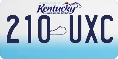 KY license plate 210UXC
