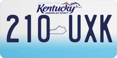 KY license plate 210UXK