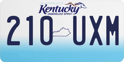 KY license plate 210UXM