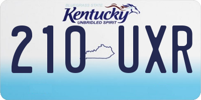 KY license plate 210UXR