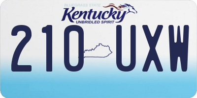 KY license plate 210UXW