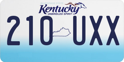KY license plate 210UXX