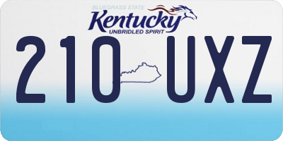 KY license plate 210UXZ
