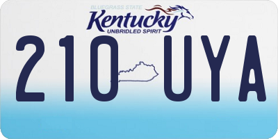 KY license plate 210UYA