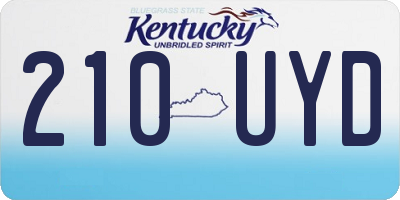 KY license plate 210UYD