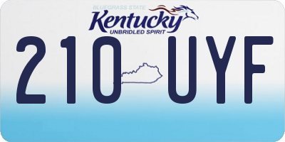 KY license plate 210UYF