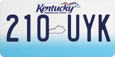 KY license plate 210UYK