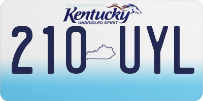 KY license plate 210UYL
