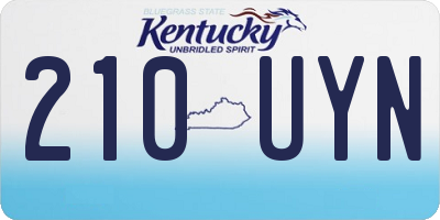 KY license plate 210UYN