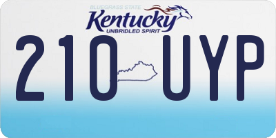 KY license plate 210UYP
