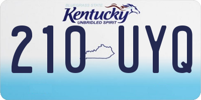 KY license plate 210UYQ