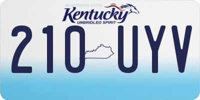 KY license plate 210UYV