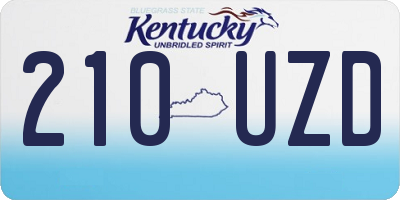 KY license plate 210UZD