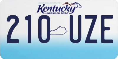 KY license plate 210UZE