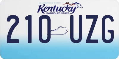 KY license plate 210UZG