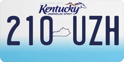 KY license plate 210UZH