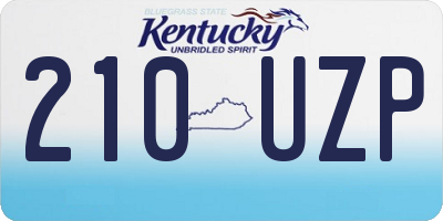 KY license plate 210UZP
