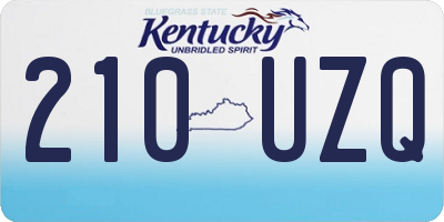 KY license plate 210UZQ