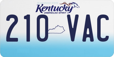 KY license plate 210VAC